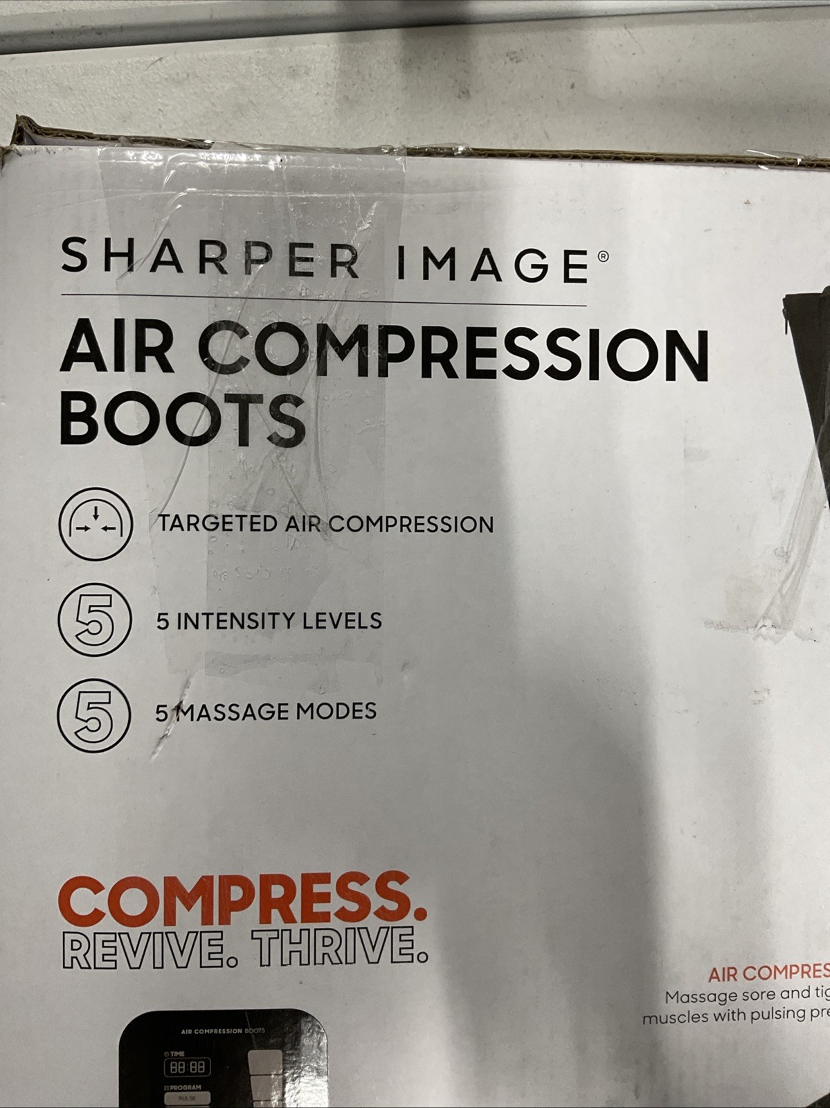 SHARPER IMAGE AIR COMPRESSION Flex BOOTS Small/Medium blue