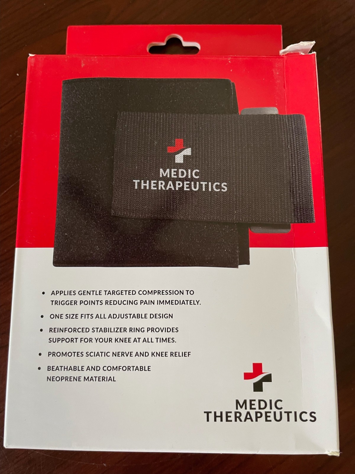 Medic Therapeutics Compression Knee Brace New in Box Gentle targeted one size