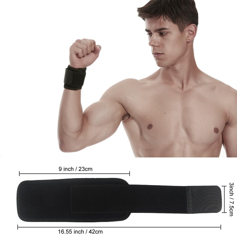 Breathable Neoprene Wrist Support Brace – 2 Pack for Weightlifting & Comfort