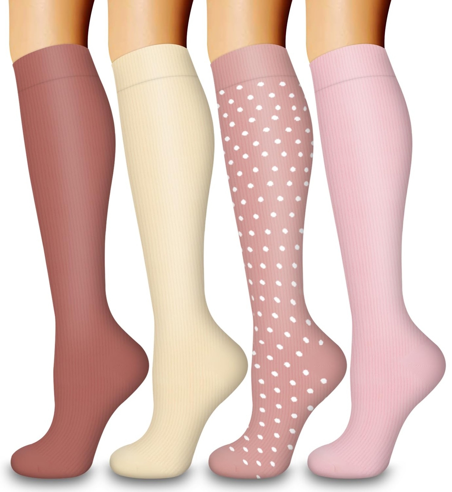 Laite Hebe 4 Pairs-Compression Socks for Women&Men Circulation-Best Support f…