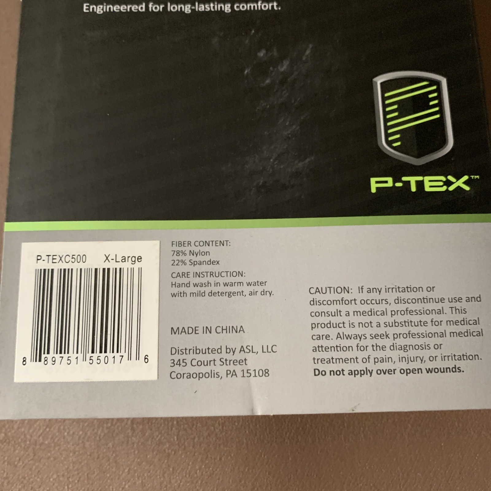 P-TEX ** PRO KNIT COMPRESSION CALF SLEEVES **P-TEXC500” XL Pair **BLACK*NEW**
