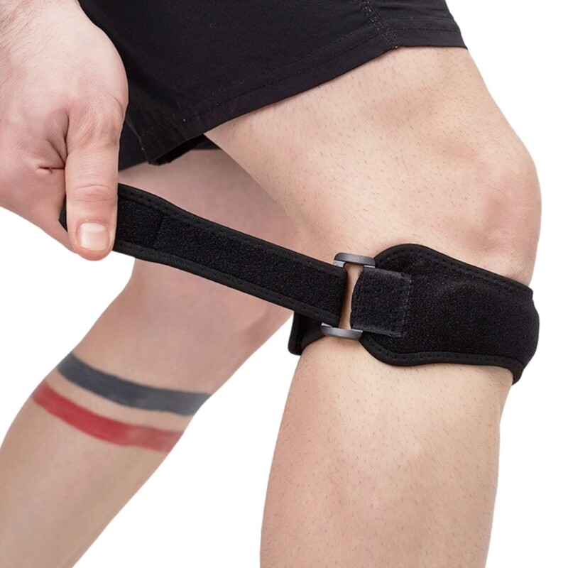 Antislip Adjustable Patella Knee Brace with Soft Pad for Running Football Sport