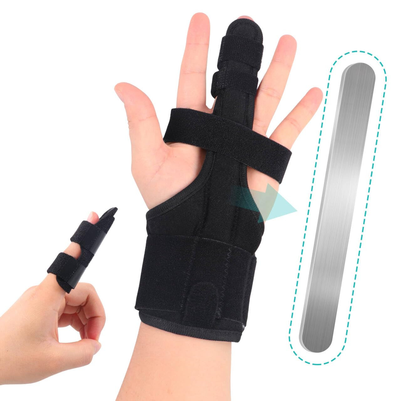 Full Trigger Finger Splint, Hand and Wrist Brace Support, Adjustable Locking …