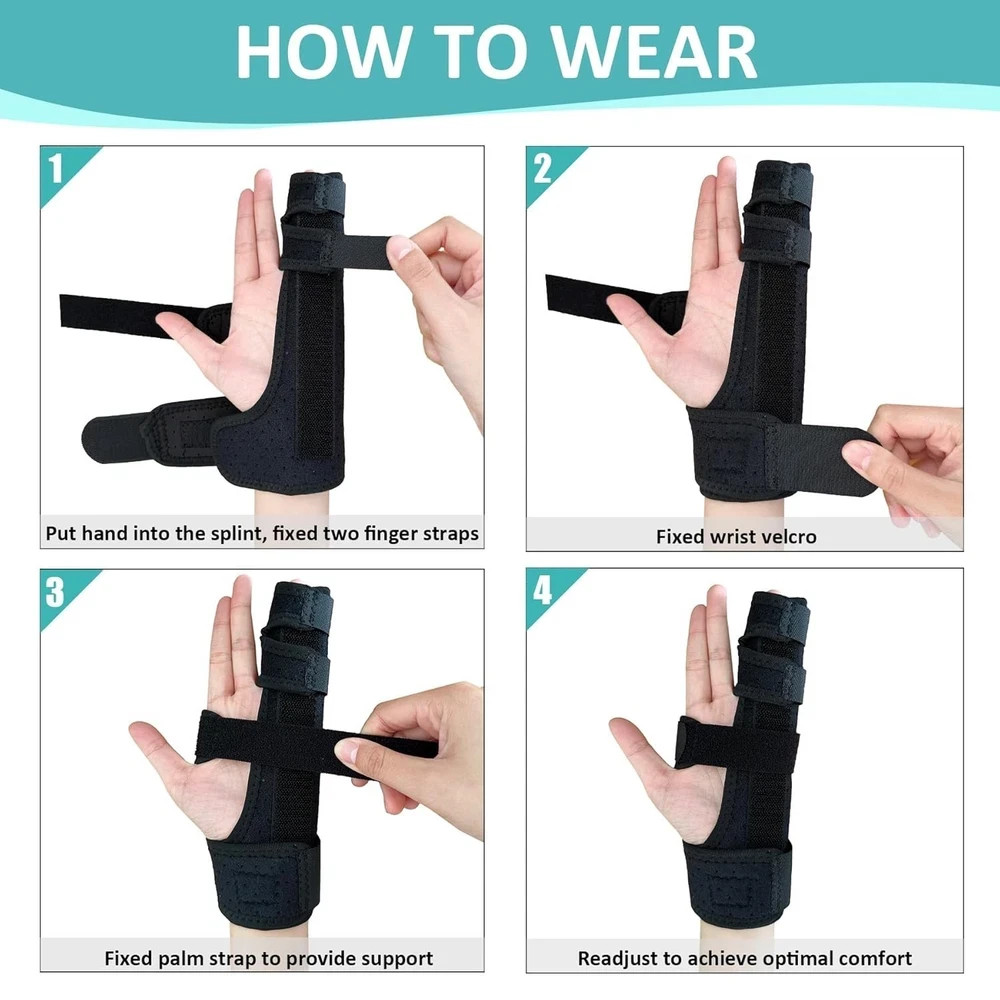 Metacarpal Finger Splint Hand Brace – Pinky Ring Finger Immobilizer For Boxer…