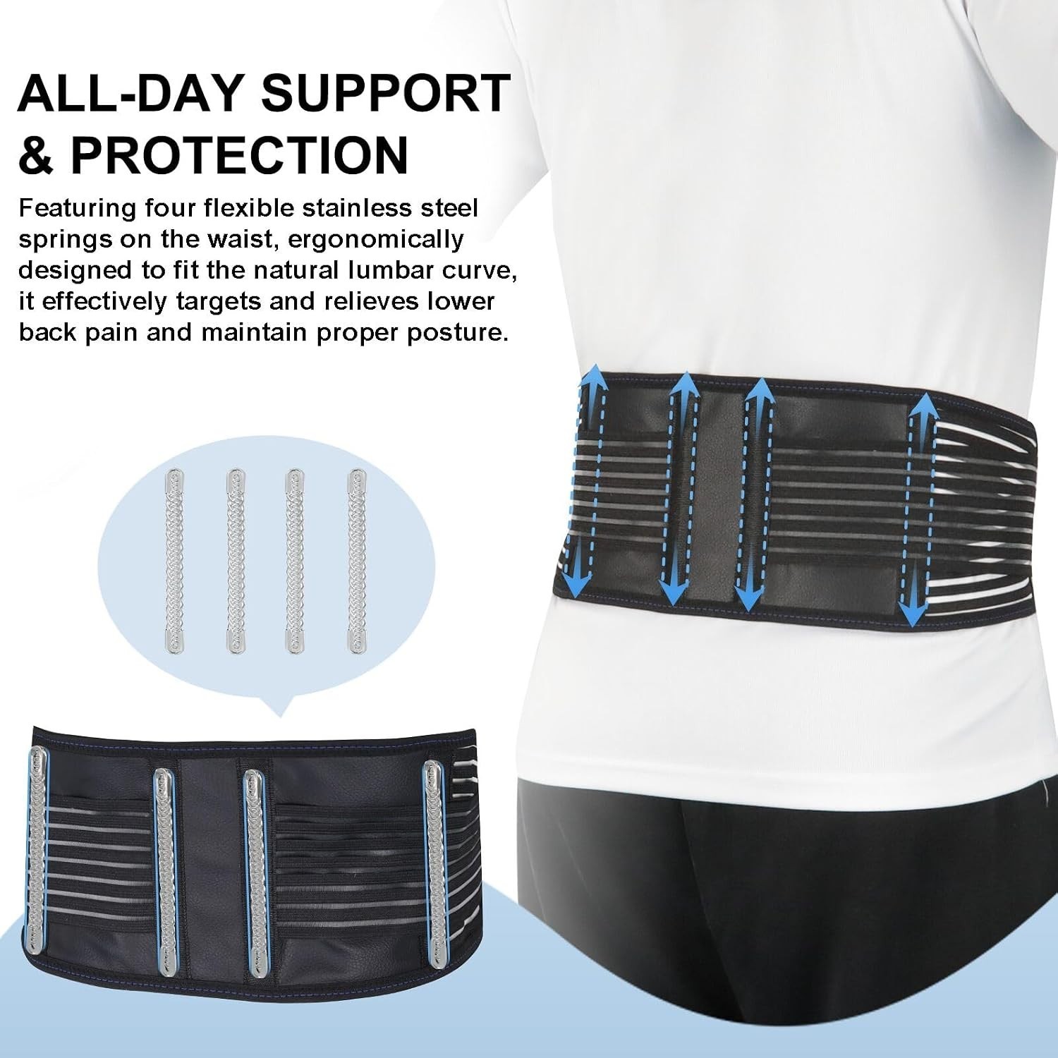 Back Brace for Lower Back Pain Relief, Lumbar Support Belt for Work for Men&W…