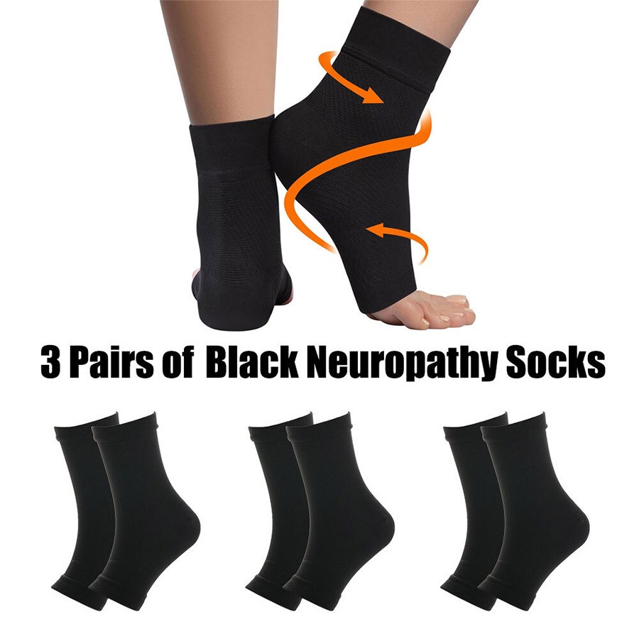 3 pares de calcetines para neuropatía para mujeres y hombres, alivio del dolor
