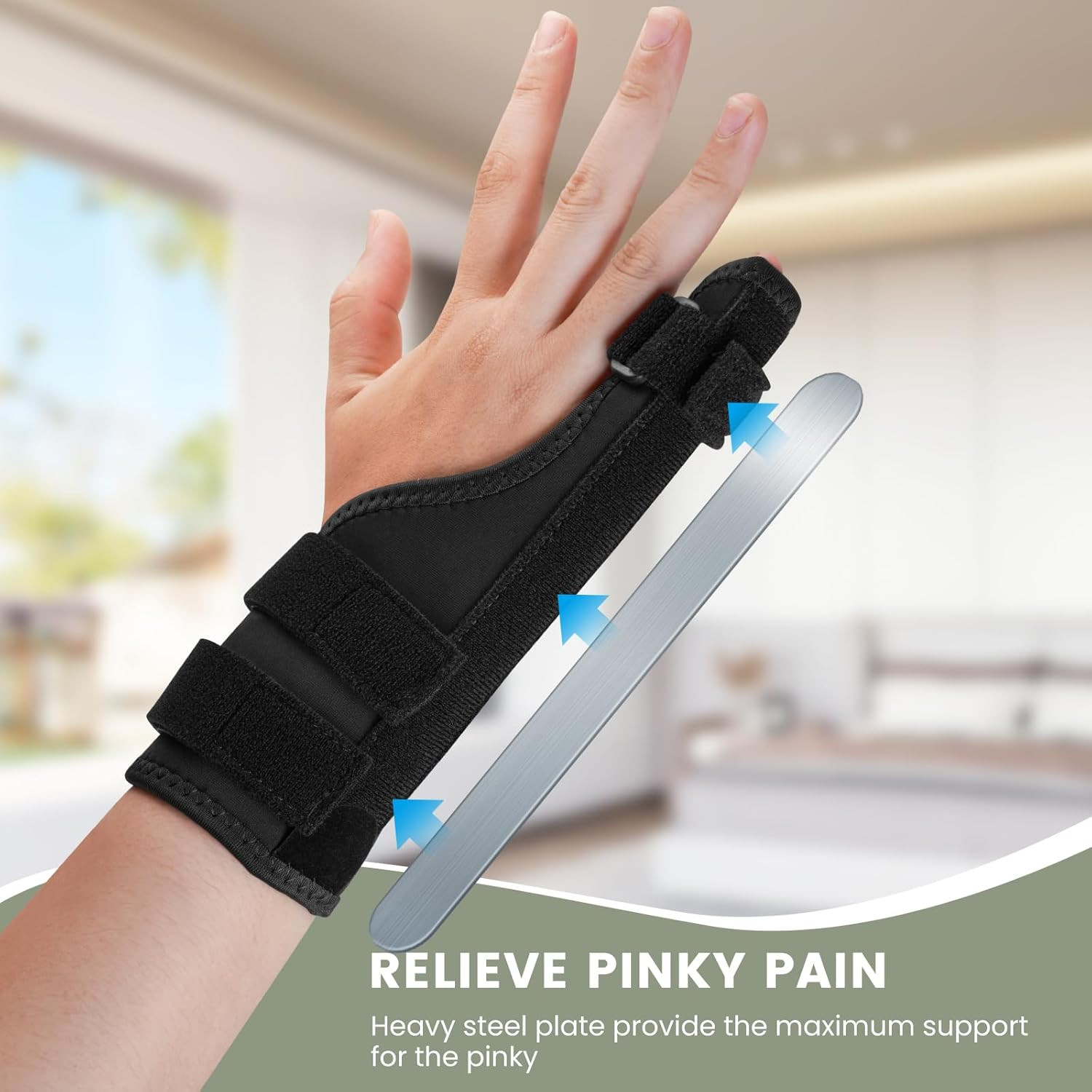 Pinky Finger Splint, One Size | Trigger Finger Support, Little Finger Brace, Wri
