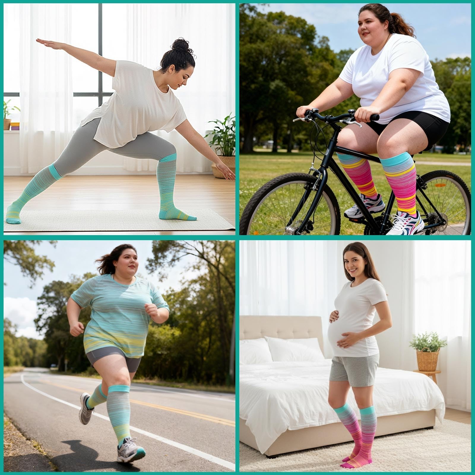 3 Pairs Plus Size Compression Socks: Wide calf Compression Stockings for Men …
