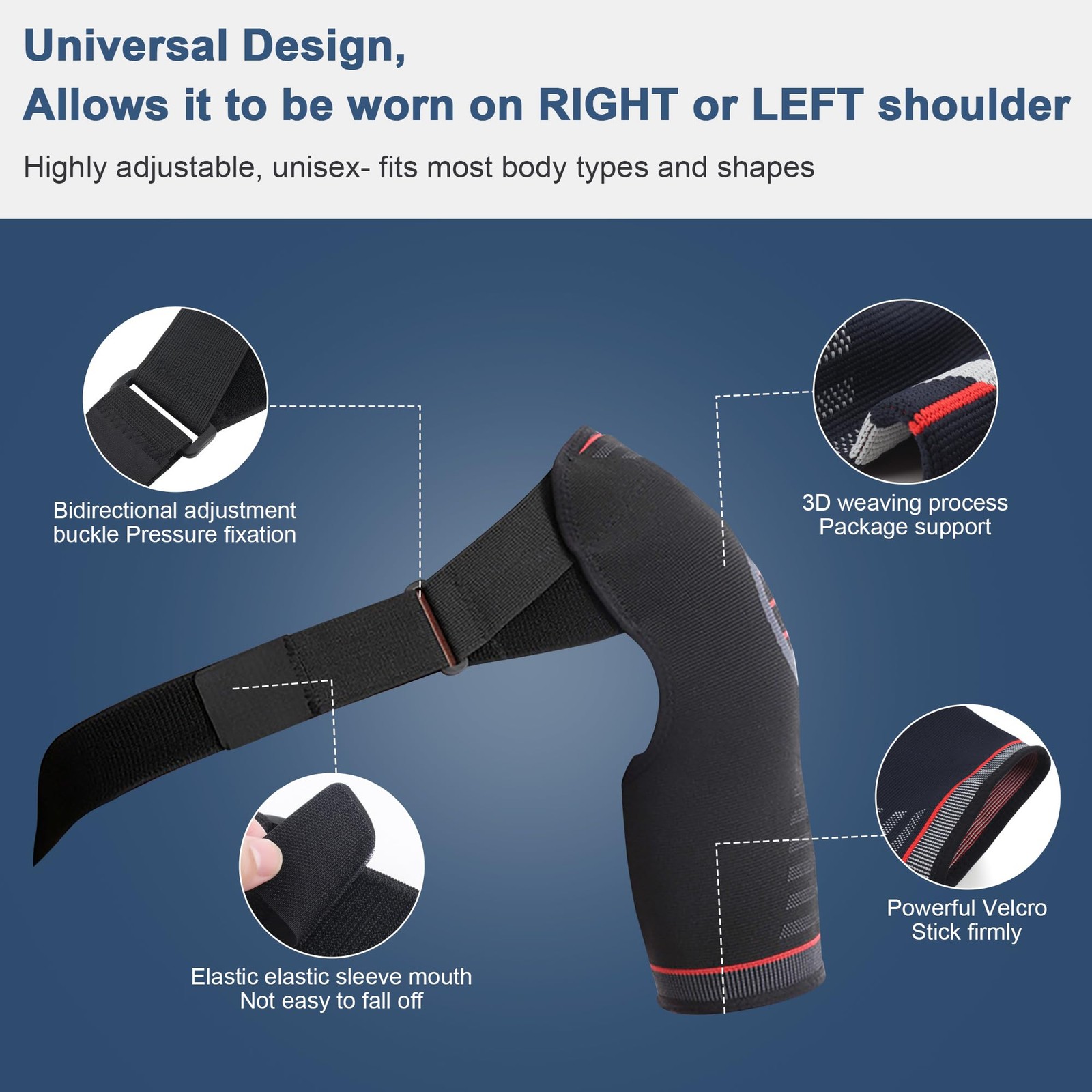 SPOBTRACE Shoulder Brace For Torn Rotator Cuff, Adjustable Arm Support Compre…