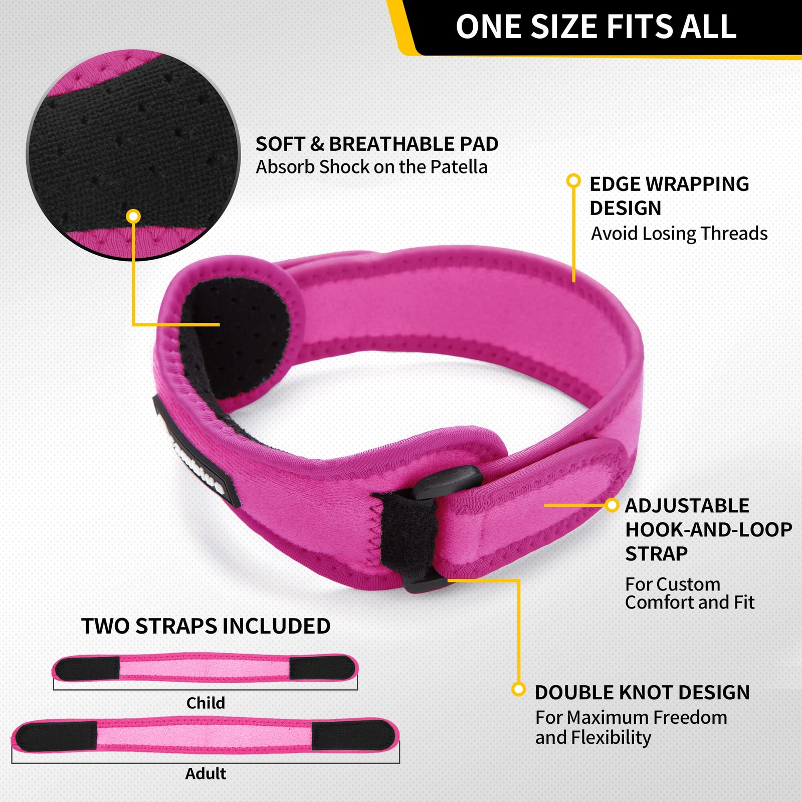 Patella Tendon Knee Straps 2 Pack for Knee Pain Relief, Knee Brace for Women …