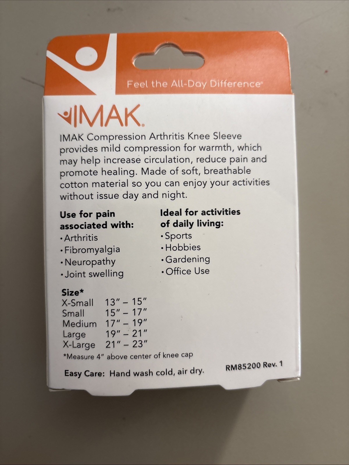 IMAK Arthritis Knee Sleeve Size X-Large A20153