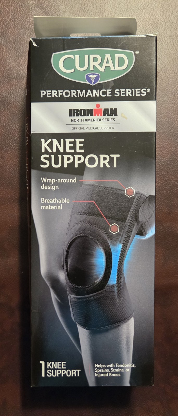 Curad Performance Series Knee Support Universal Size Firm Compression Open Box