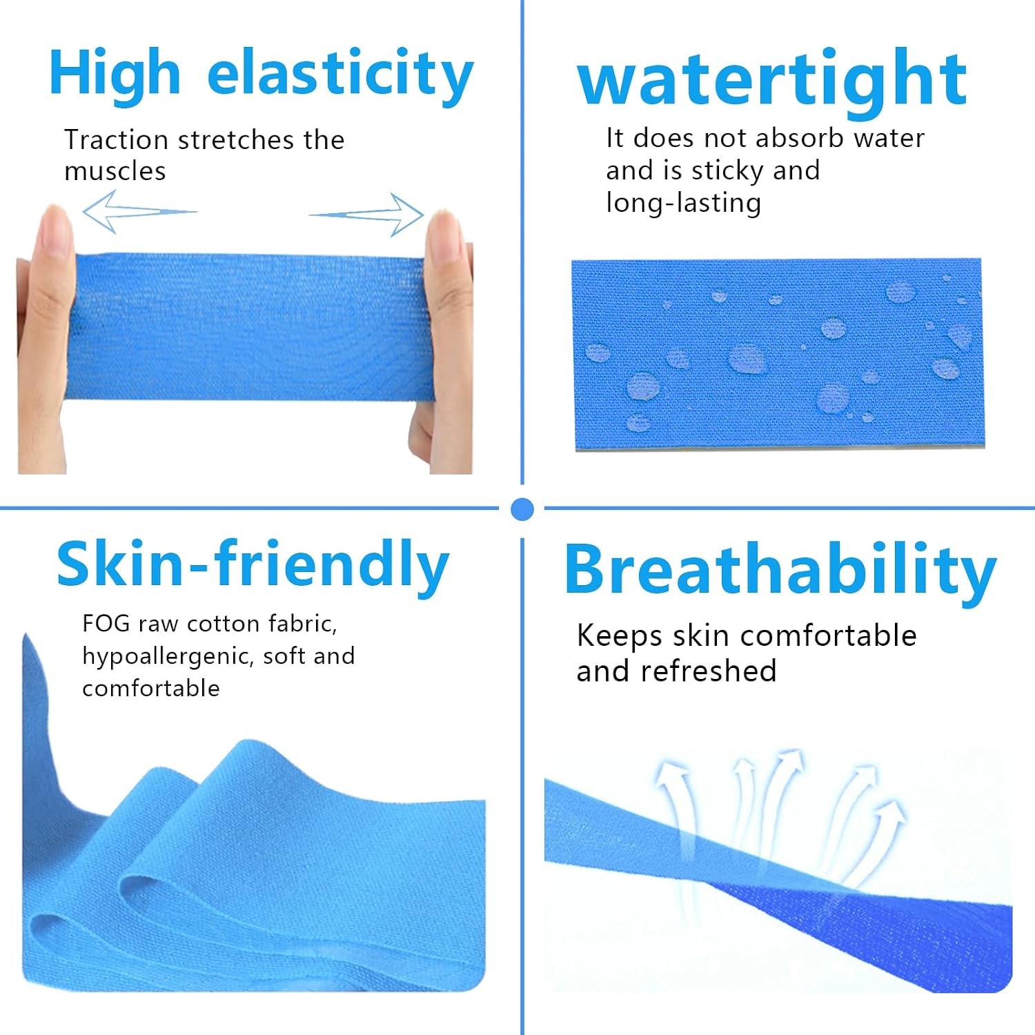 Kinesiology Tape Athletic Sports Muscle Injury Support Waterproof Elastic 2 Inch