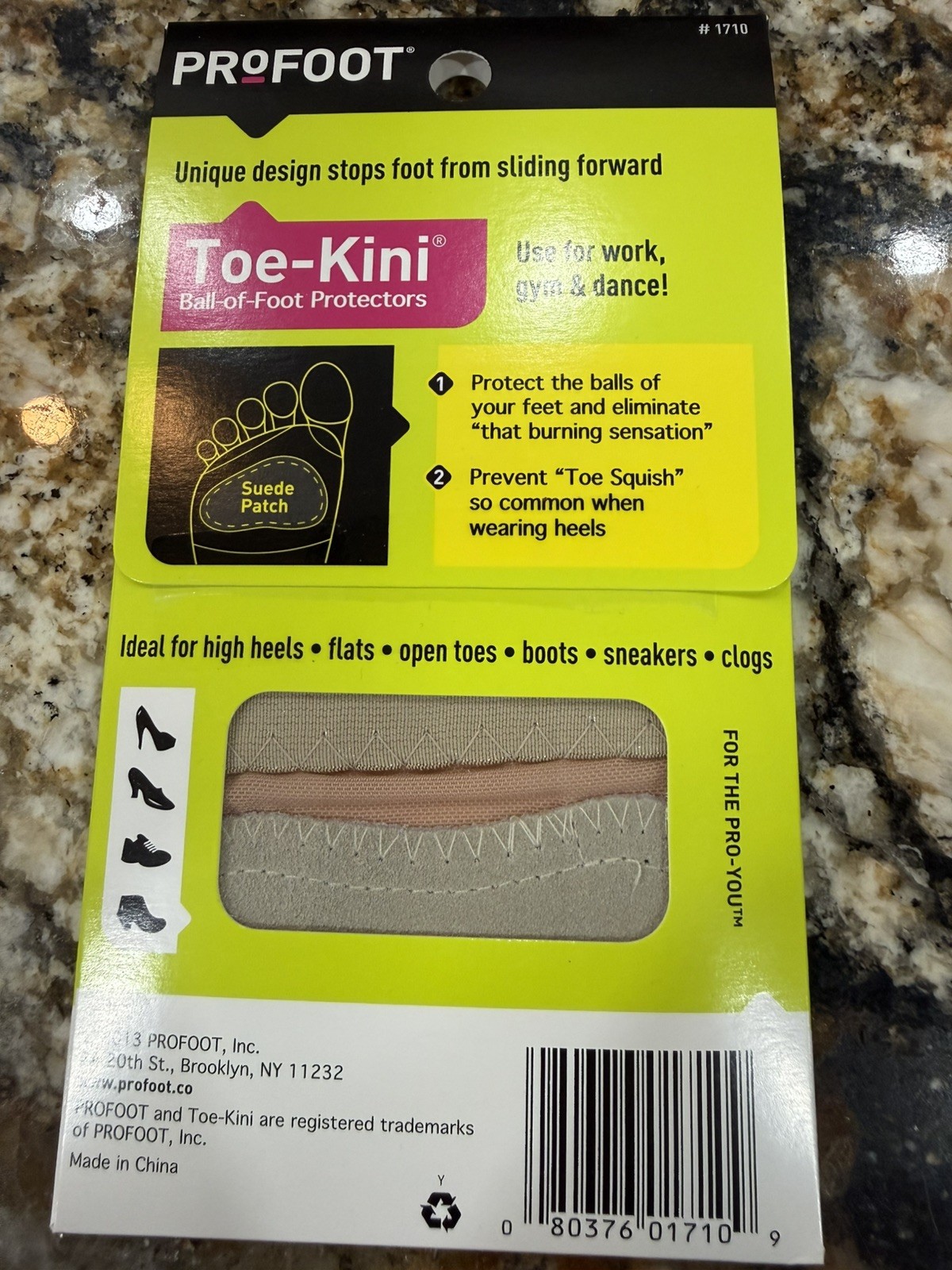 PROFOOT Toe-Kini Ball-of-Foot Protectors Narrow to Med, Size 5-9 NWT