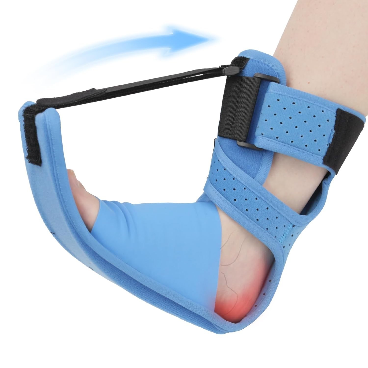 Dorsiflexion Splint for Achilles Tendonitis & Heel Spurs – Night Use, Large Blue