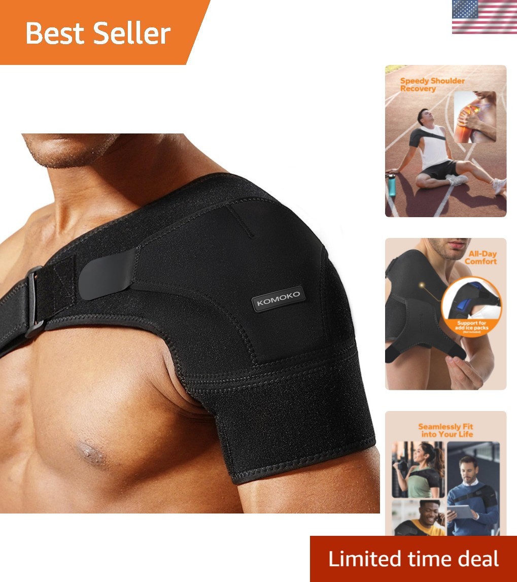 Komoko Shoulder Brace, Rotator Cuff Support Brace and Arm Sling for Pain Reli…