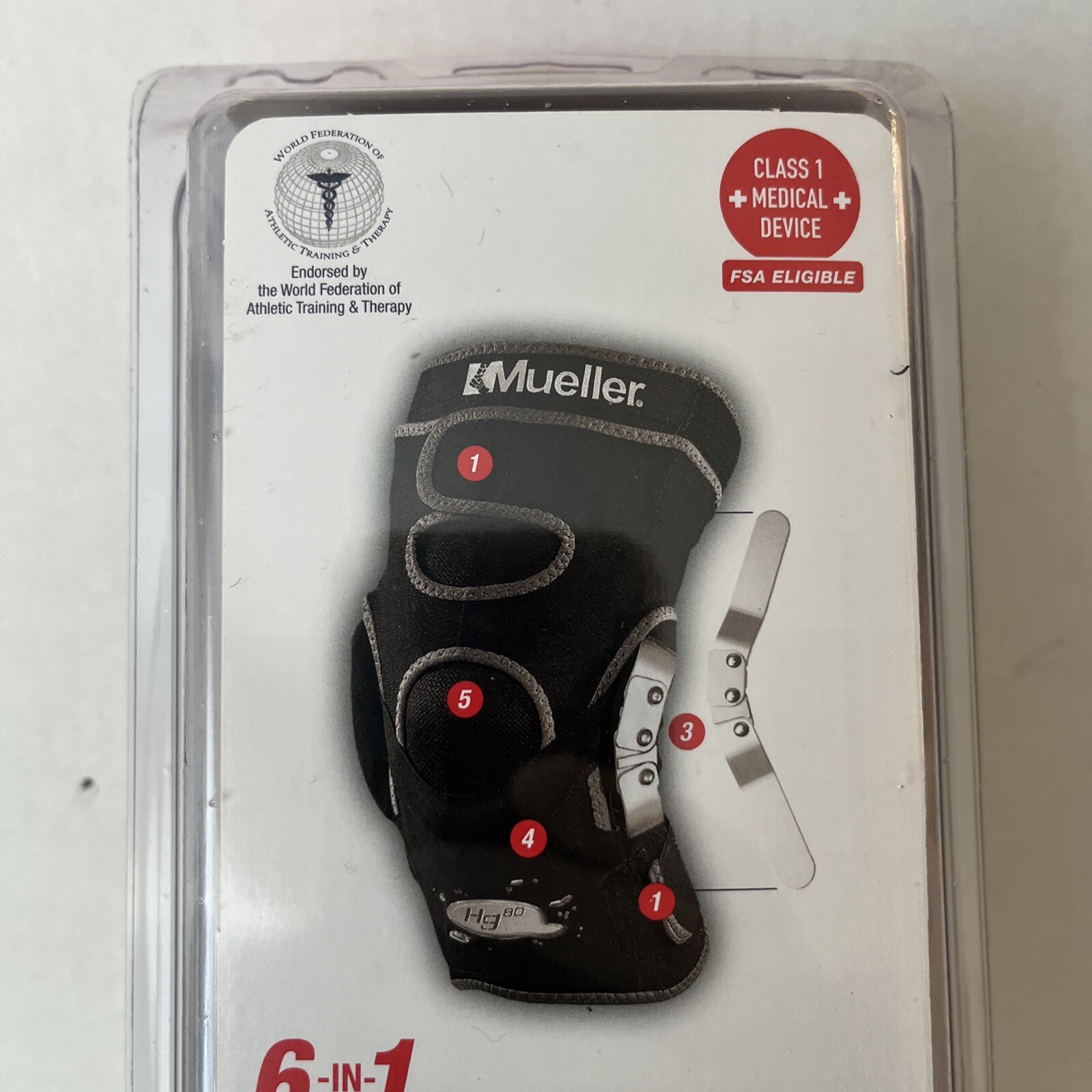 Mueller Sport Care HG80 Hinged Knee Brace Triaxial Hinge Maximum Support 54011