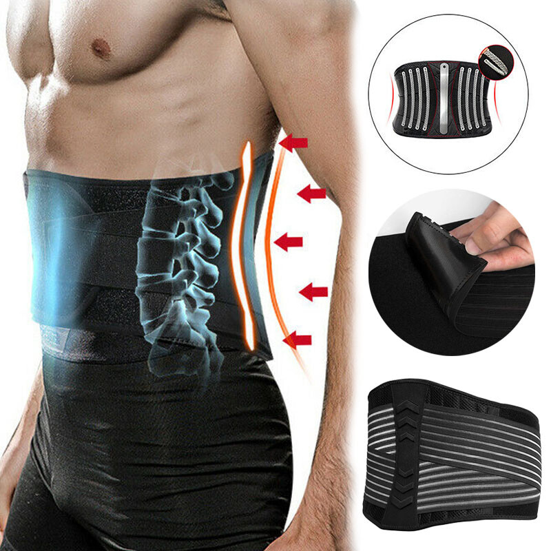 Medical Lumbar Support Lower Waist Back Belt Brace Pain Relief For MenWomen