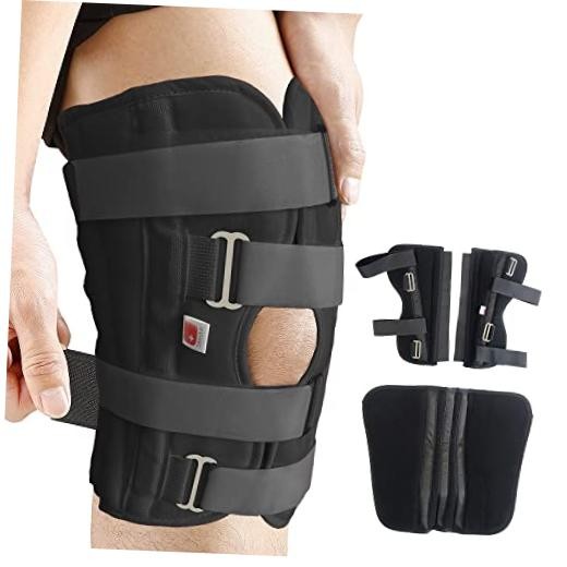 Straight Leg Brace Tri-Panel Orthopedic Knee Immobilizer 12″ Long Adjustable