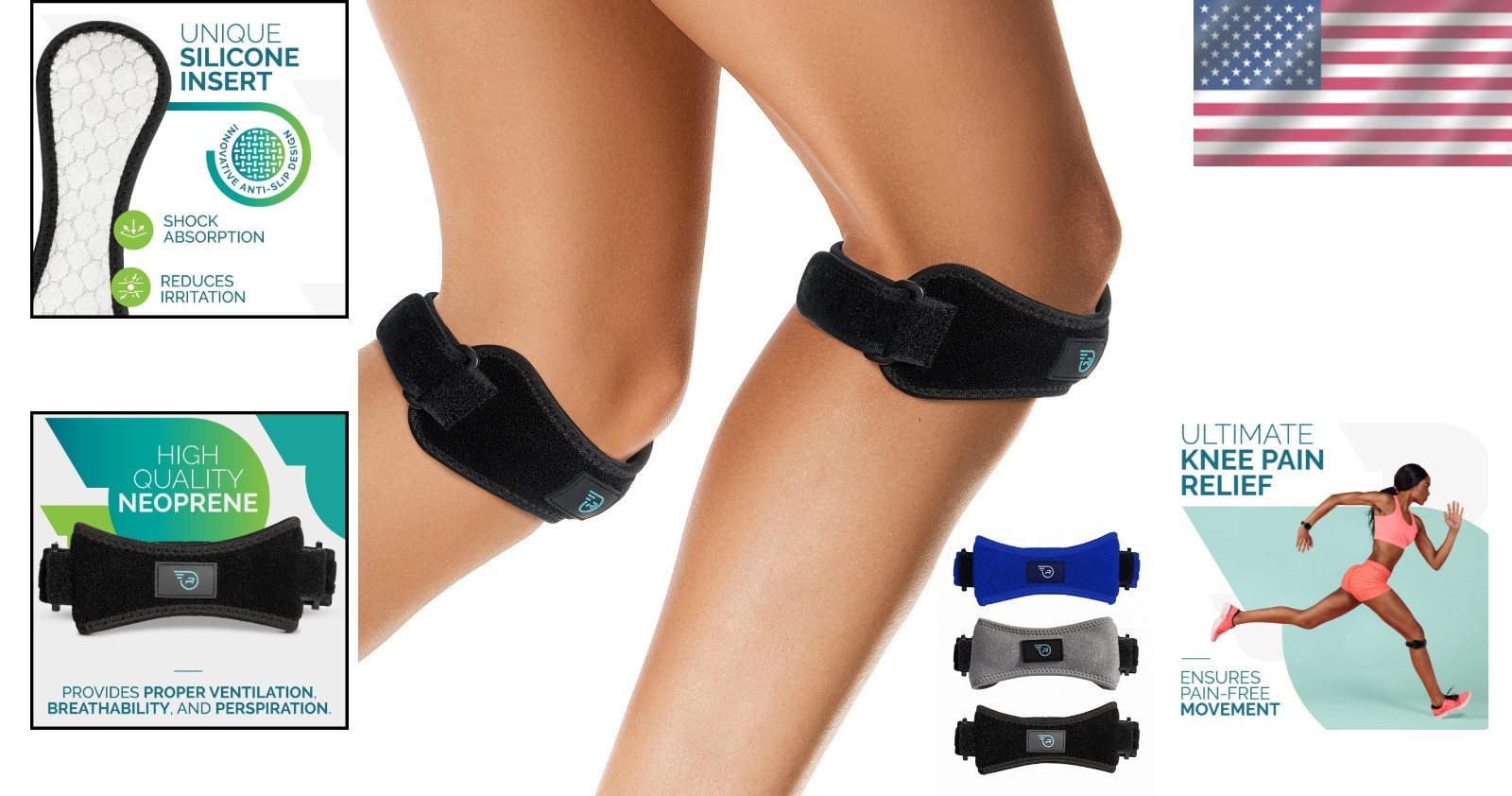 Best Knee Brace for Active Lifestyle – Adjustable Patella Support, Pack of 2