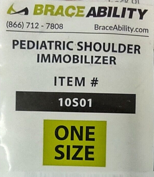 Brace Ability Pediatric Shoulder Immobilizer Item # 10S01