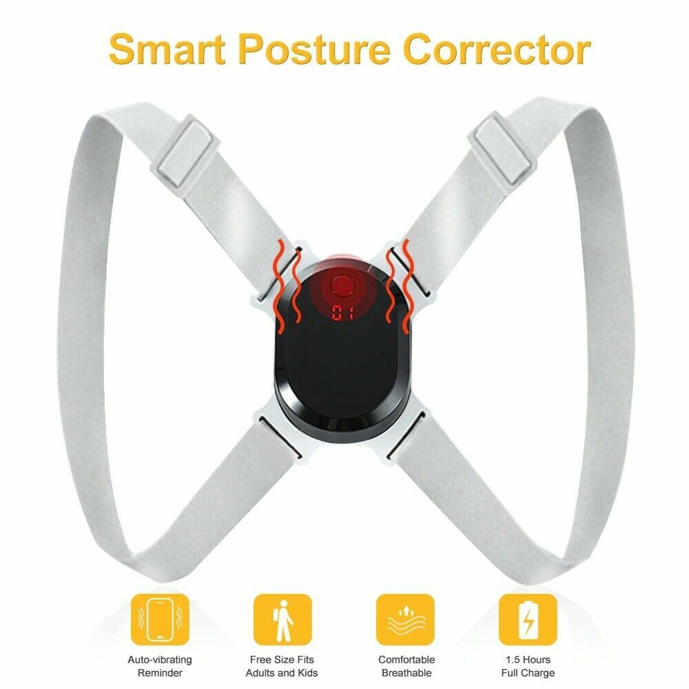 Smart Sensor Shoulder Corrector Belt Back Posture Supporter Hunchback Straight