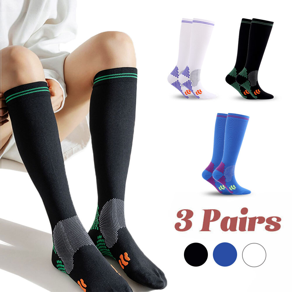 Easy-On/Easy-Off Calf Compression Socks 3Pair Medicinal Products Men Women S-XXL