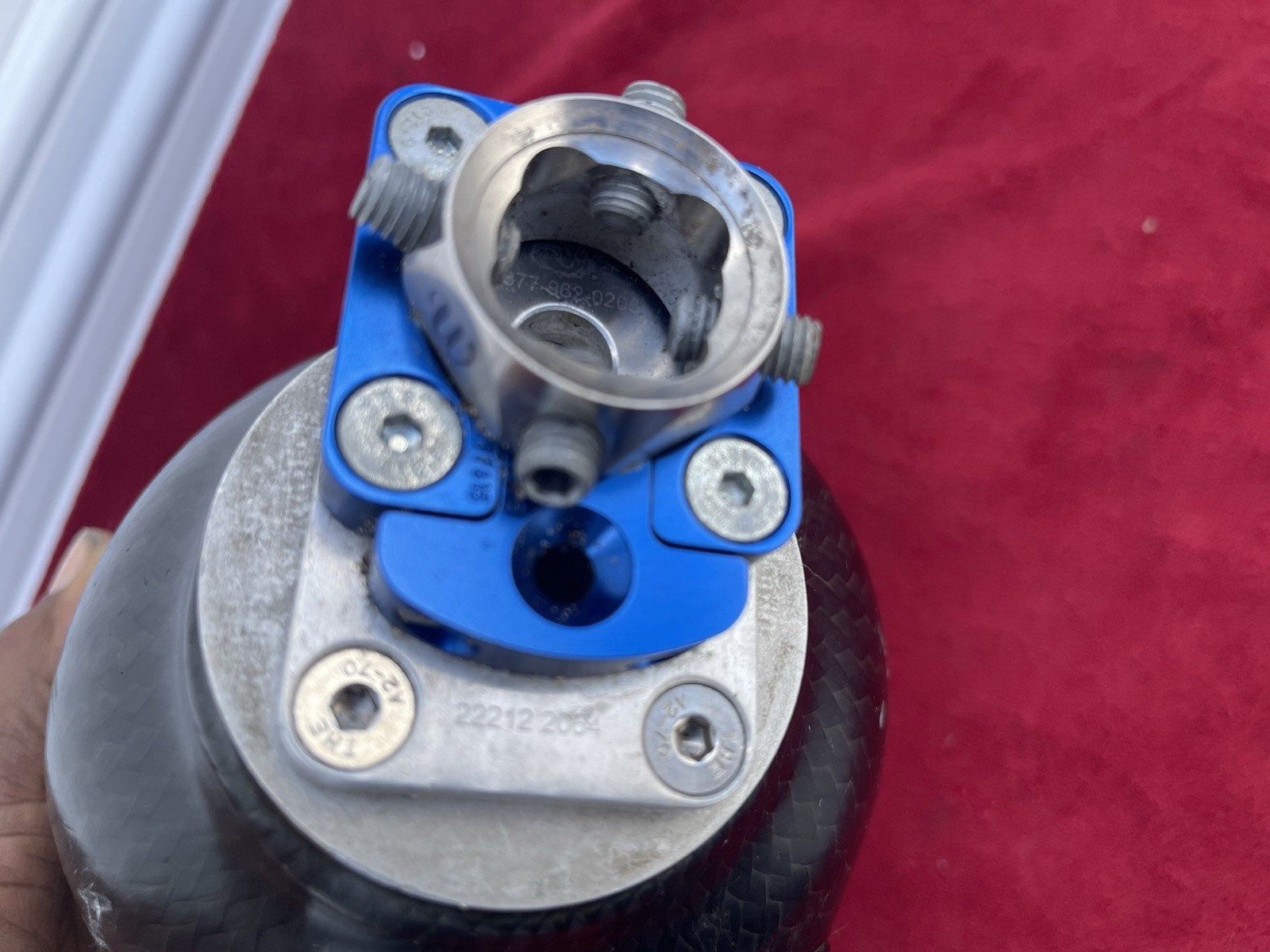 Above Knee Prosthetic Socket Left leg Carbon W Mounting Plate As Pictured.