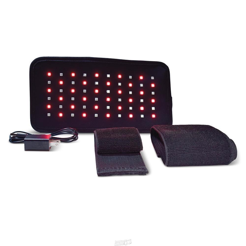 Heated LED Light infrared Therapy Back joint Pain Reliever Heat Wrap Black