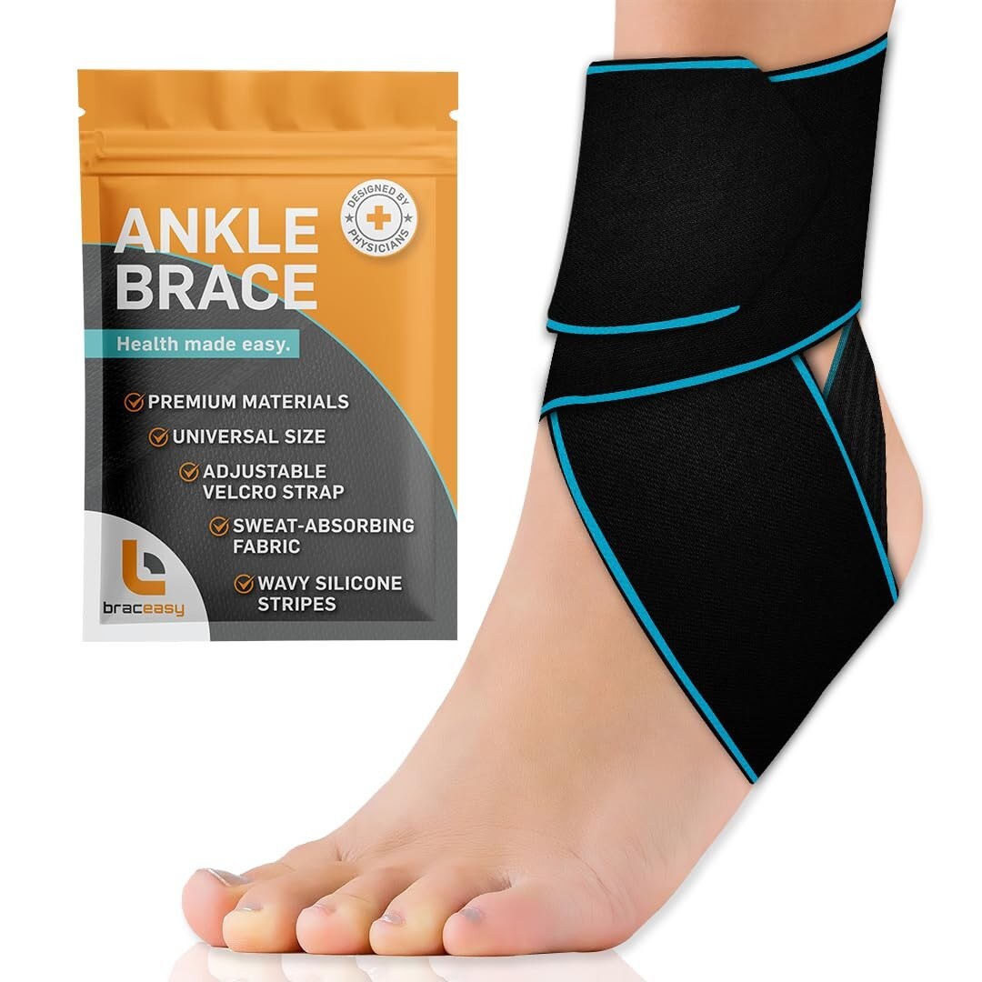 BracEasy Ankle Support Wraps Women & Men – Foot Brace & Ankle Brace B21