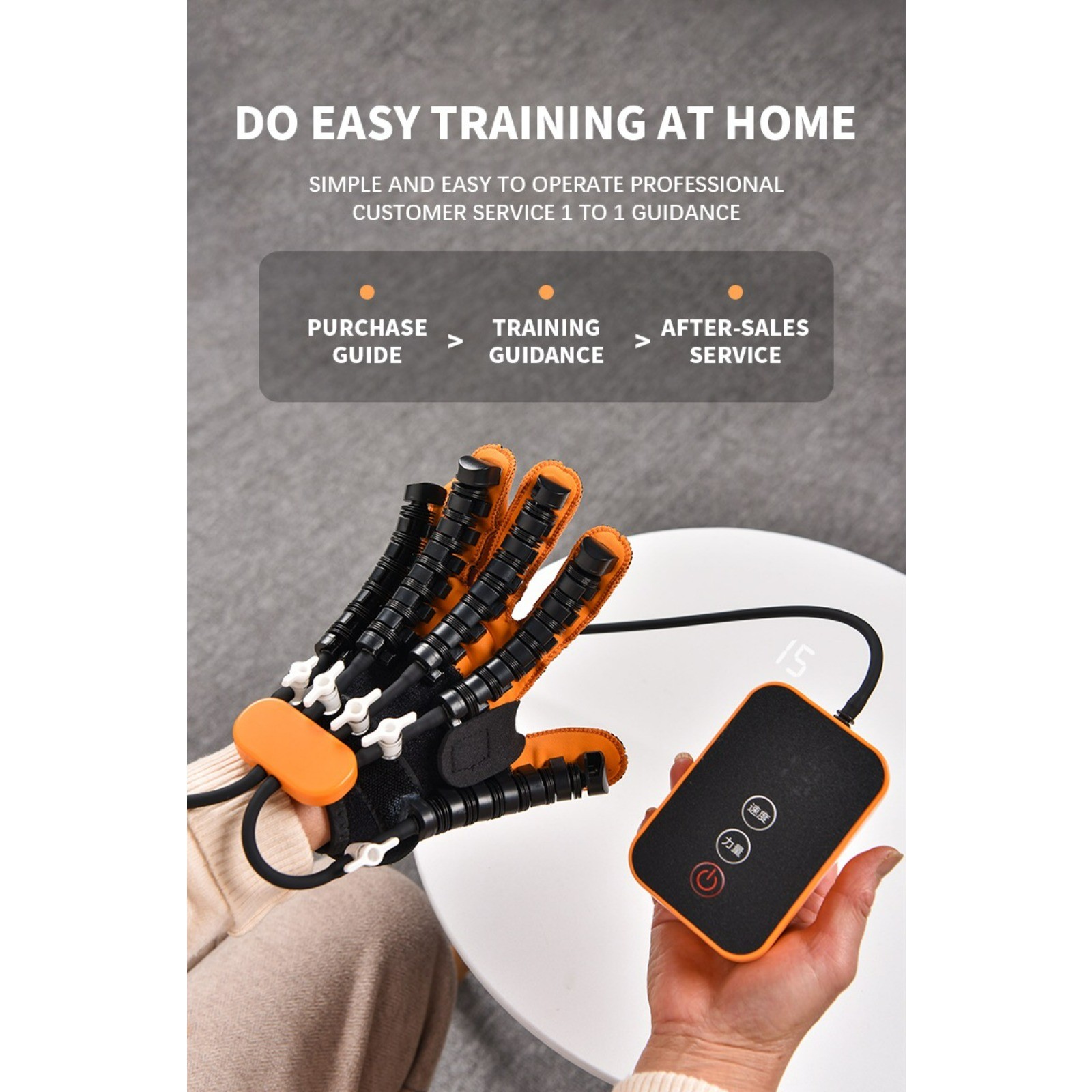 Robotic Hand Training Glove Rechargeable Individual Finger Exercise Portable