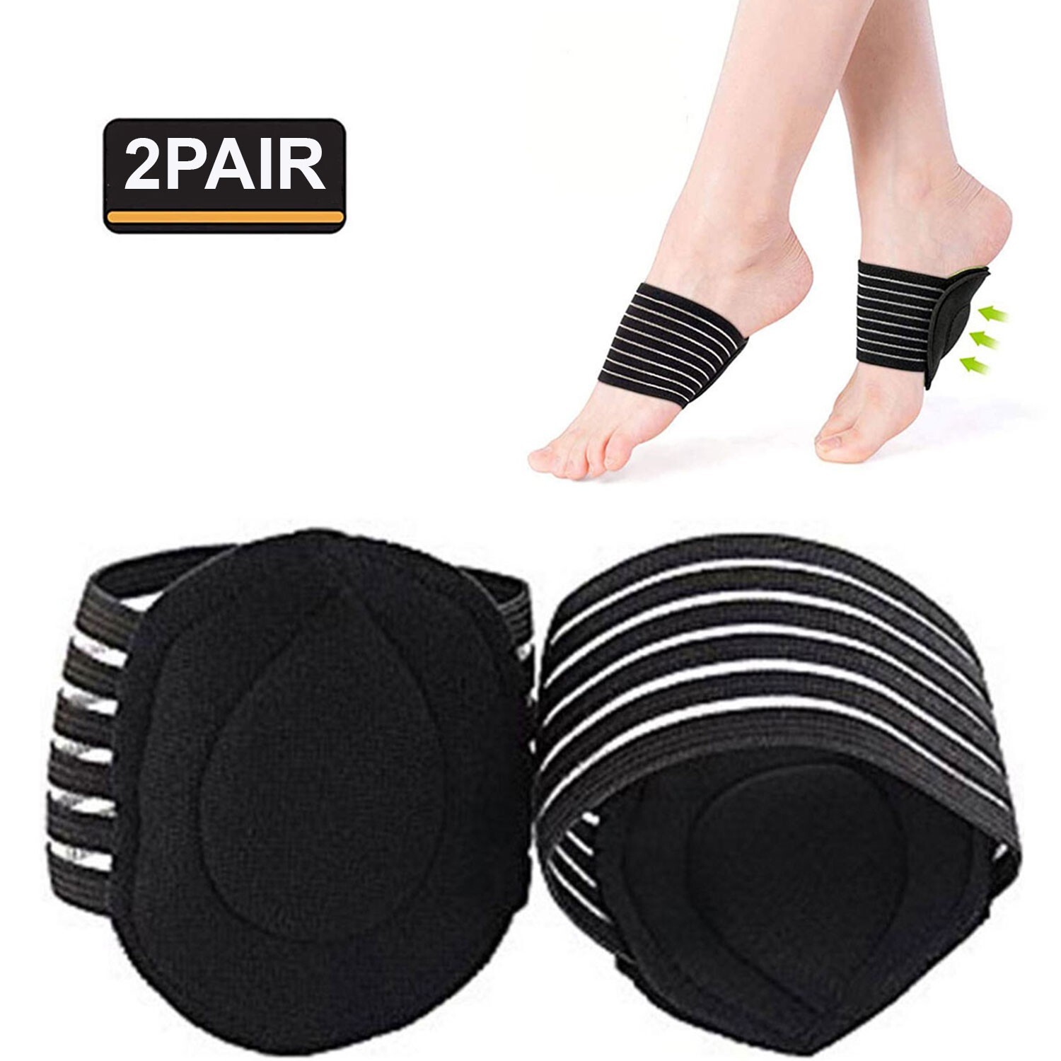 Pedimend Extra Thick Cushioned Compression Arch Support for Flat Feet (4PC) – UK