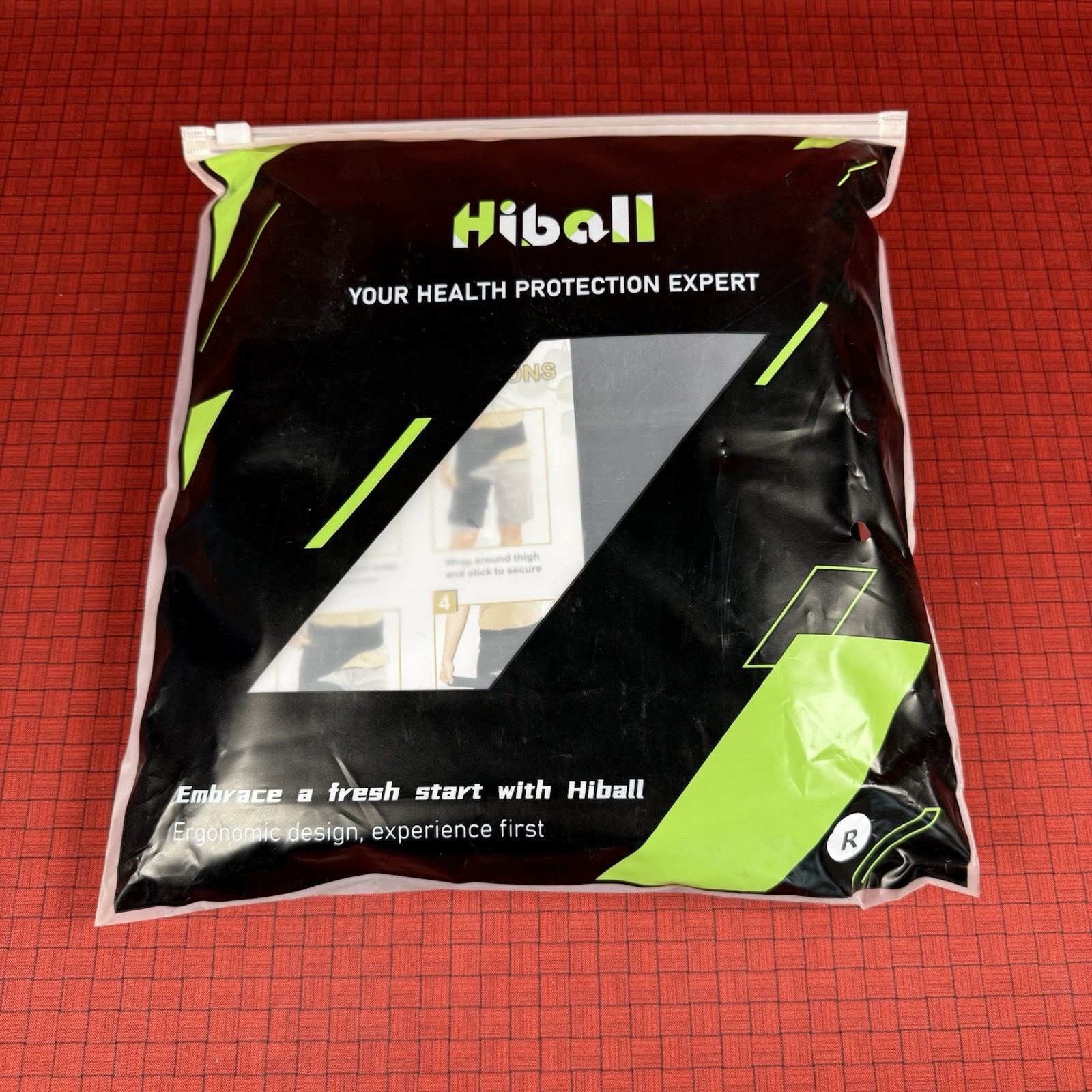 Hiball Adjustable Hip Brace, Groin & Hamstring Compression Wrap Right Side Black