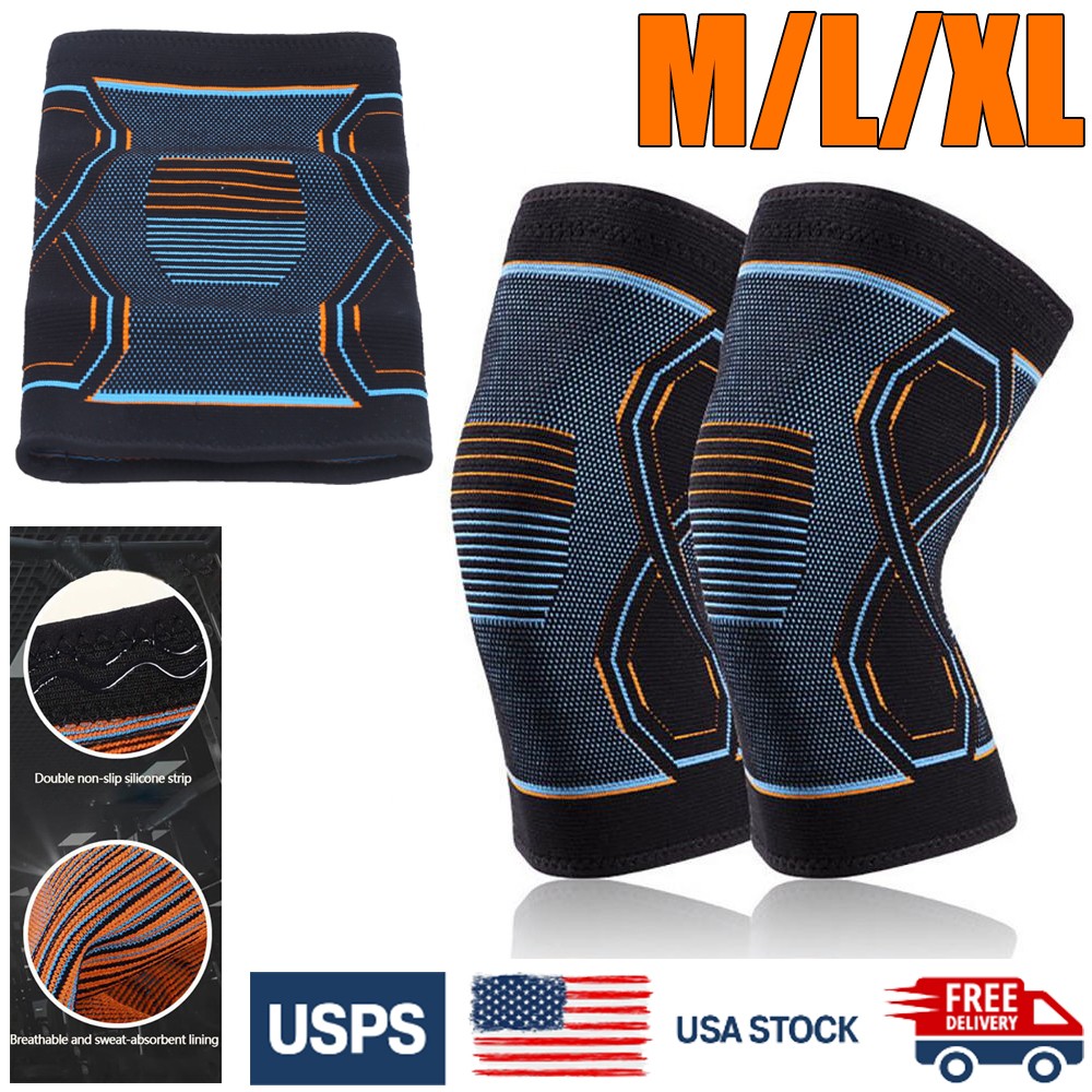1/2*Compression Knee Brace Sports Stretch Knitted Knee Support,Joint Pain Relief