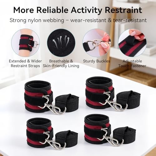 Patient Medical Restraints, Adjustable Bed Restraints Belts for Wrists and Ankle