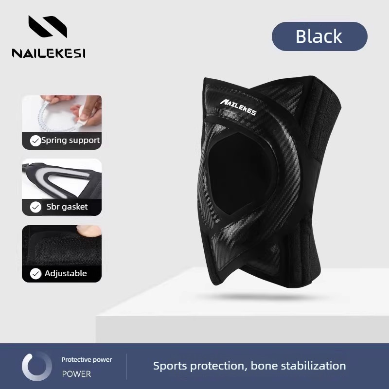 Adjustable Knee Brace Spring Patella Support for Badminton Gym Sport
