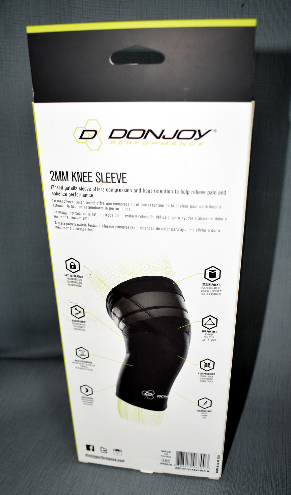 DonJoy Performance Compression 2MM Neoprene Knee Sleeve – Medium
