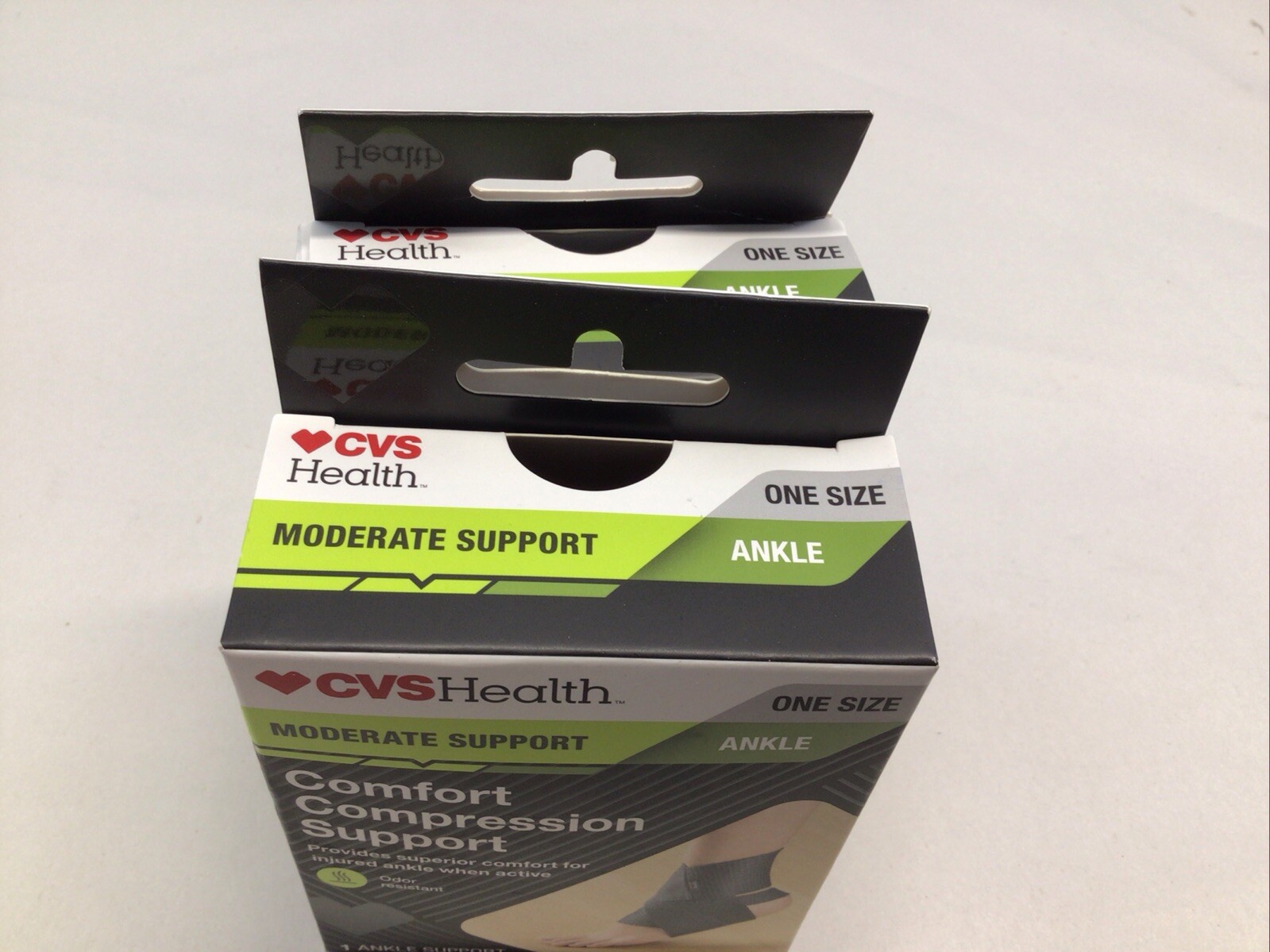CVS Health Ankle Moderate Support Comfort Compression Support One Size 2 Pack