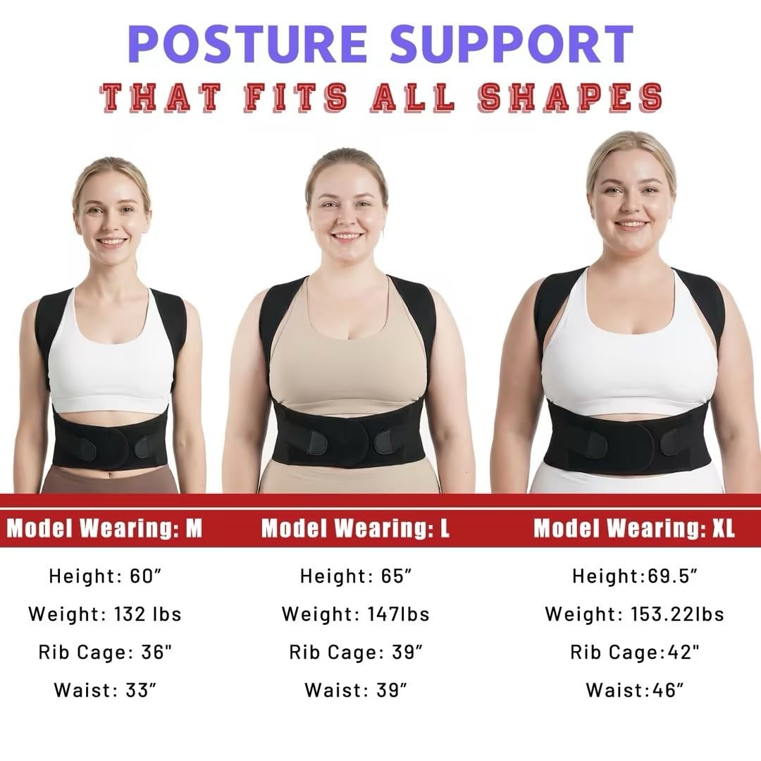 SFSSCDF Back Brace Posture Corrector for Women and Men Vertical M-Back