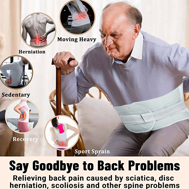 Adjustable Lumbar Support Lower Waist Back Belt Brace Pain Relief For Men &Women