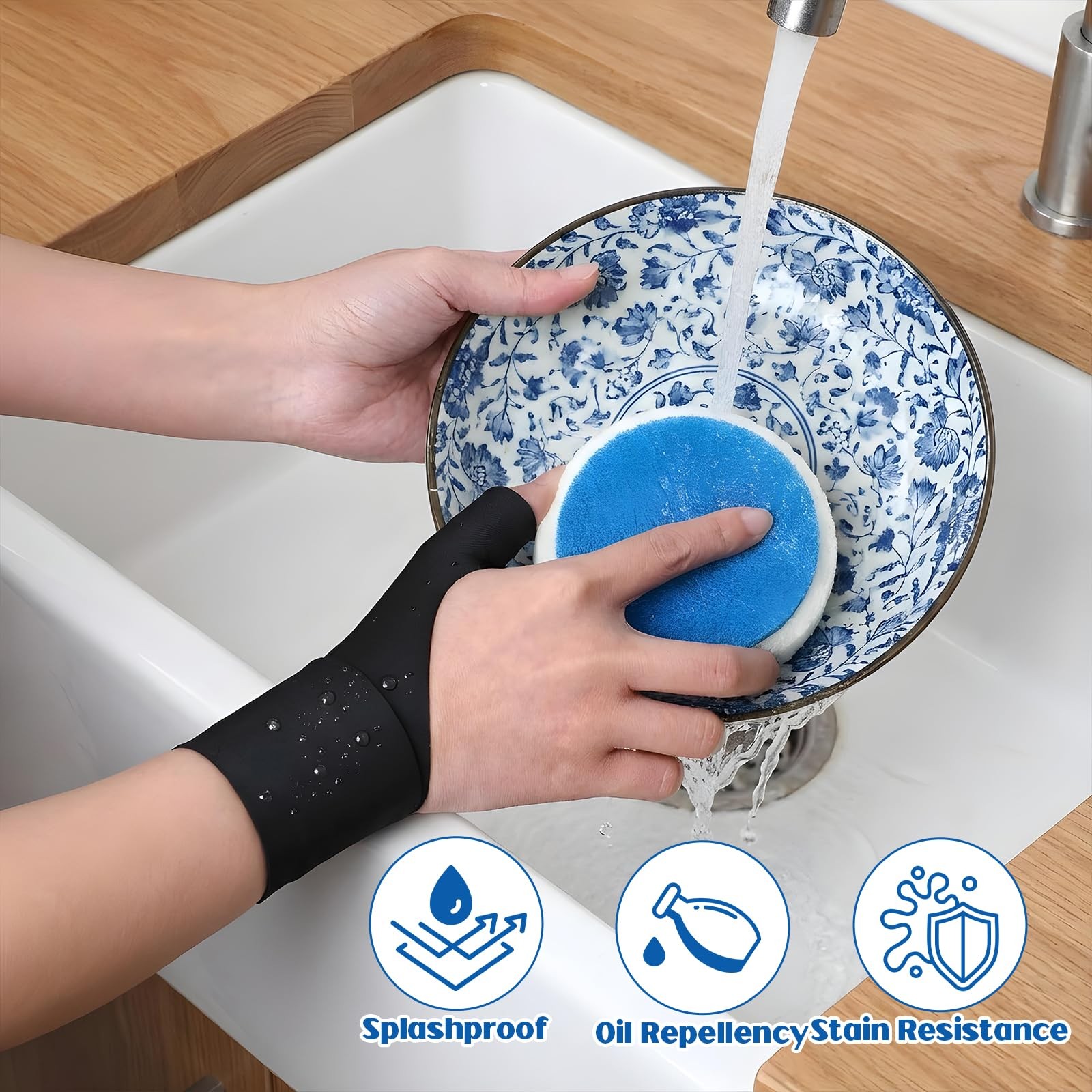 2 Pack Thumb Wrist Brace Compression Sleeves Elastic Wrist Support Gloves
