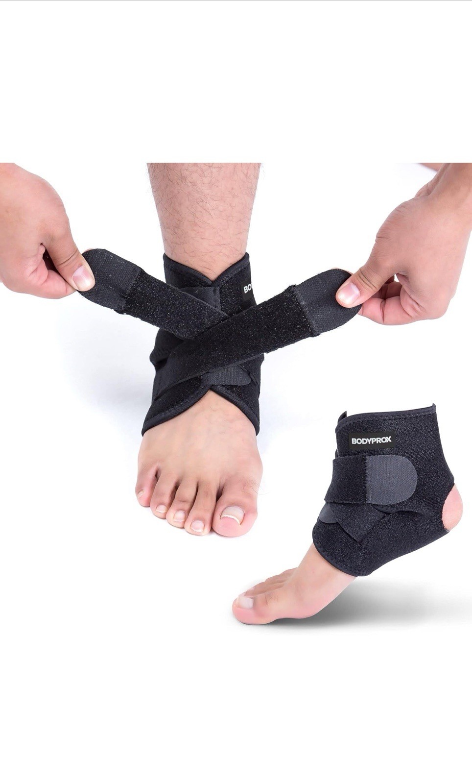 Bodyprox Ankle Support Brace Adjustable Neoprene Wrap One Size NEW