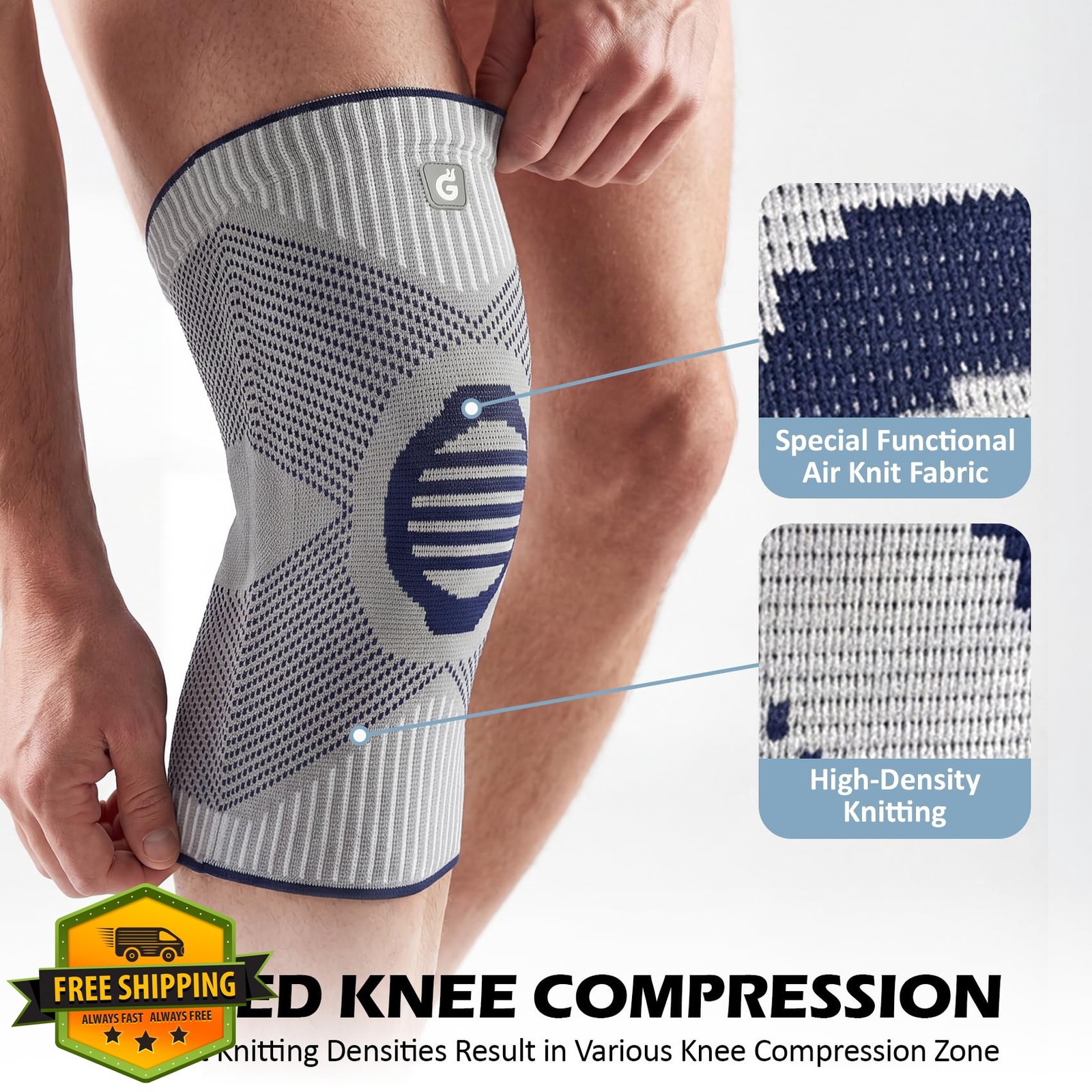 GOOGAH Knee Brace Medium Blue