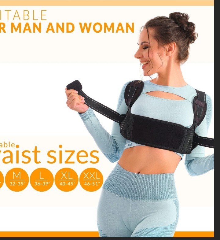 Posture Corrector for Women and Men Adjustable Mid and Upper Back Brace Selbite