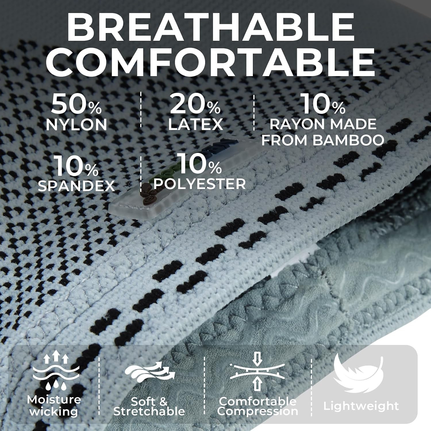 Neotech Care Knee Support Brace – Breathable – Men, Women, Right or Left (Gray,
