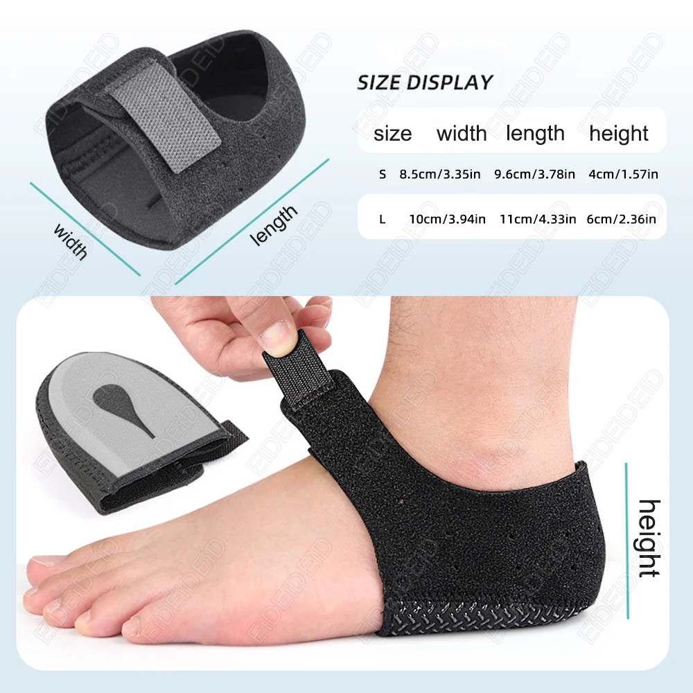 Plantar Fasciitis Silicone Heel Protector for Spurs Shock Absorption Shoes Pads
