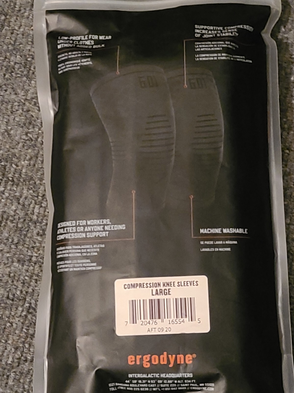 Ergodyne Proflex 601 Compression Knee Sleeves New