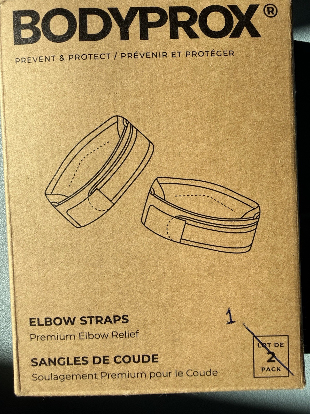 Bodyprox Elbow Brace 1 Pack for Tennis & Golfer’S Elbow Pain Relief