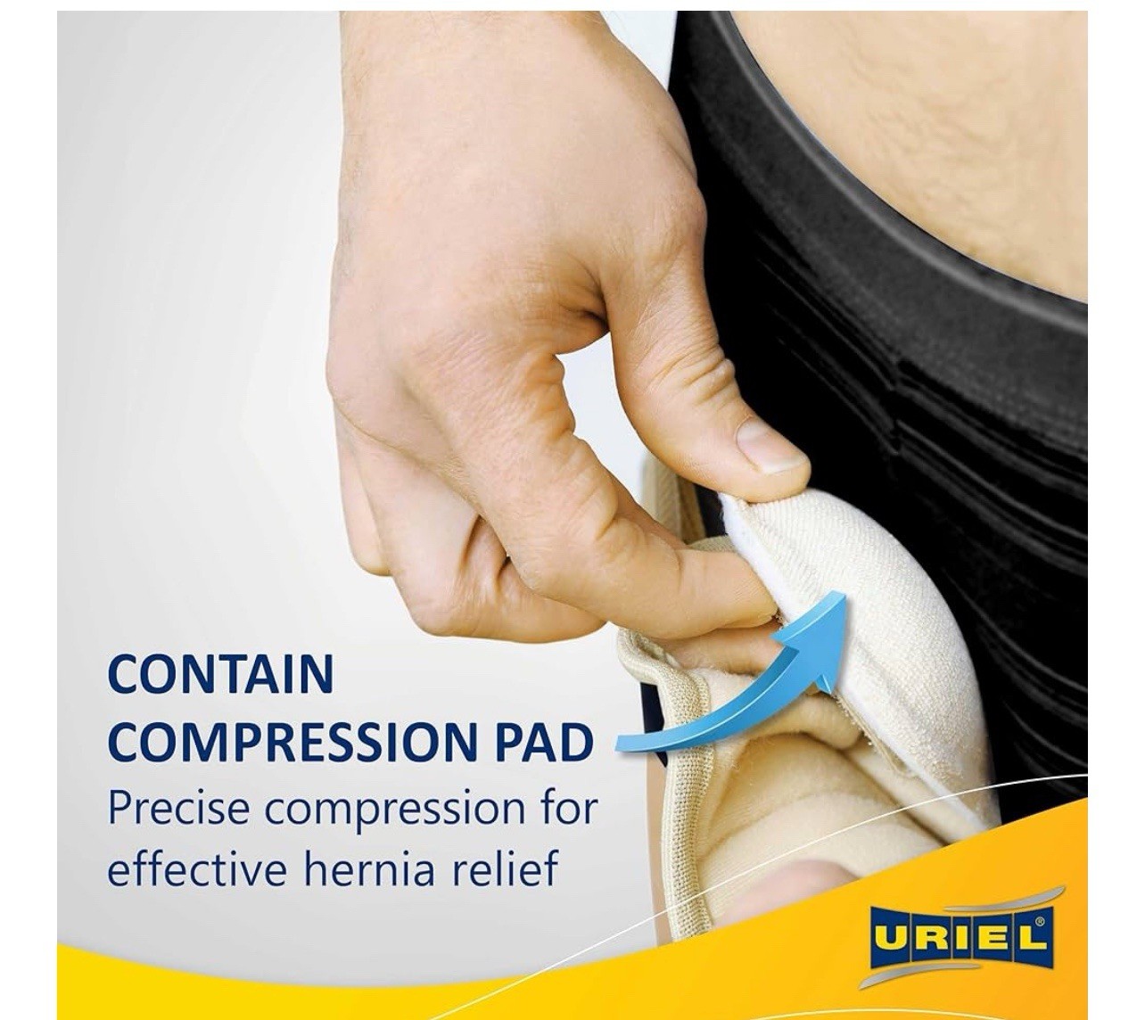 URIEL Right Sided Inguinal Hernia Belts for Men Hernia Support Tan Size XXL
