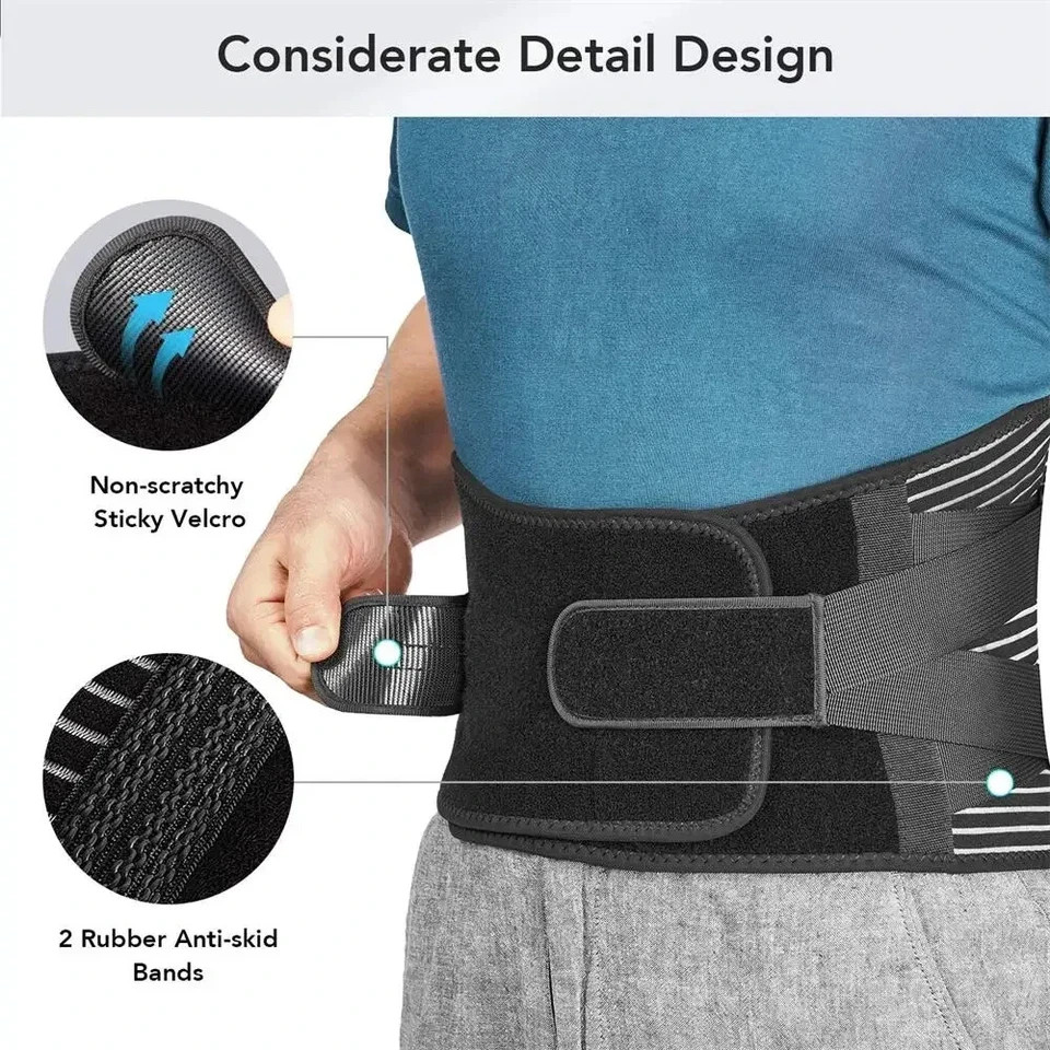 Adjustable Lower Back Brace Lumbar Support Waist Belt Men Women Pain Relief NEW
